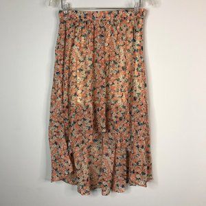 One Clothing high low floral skirt